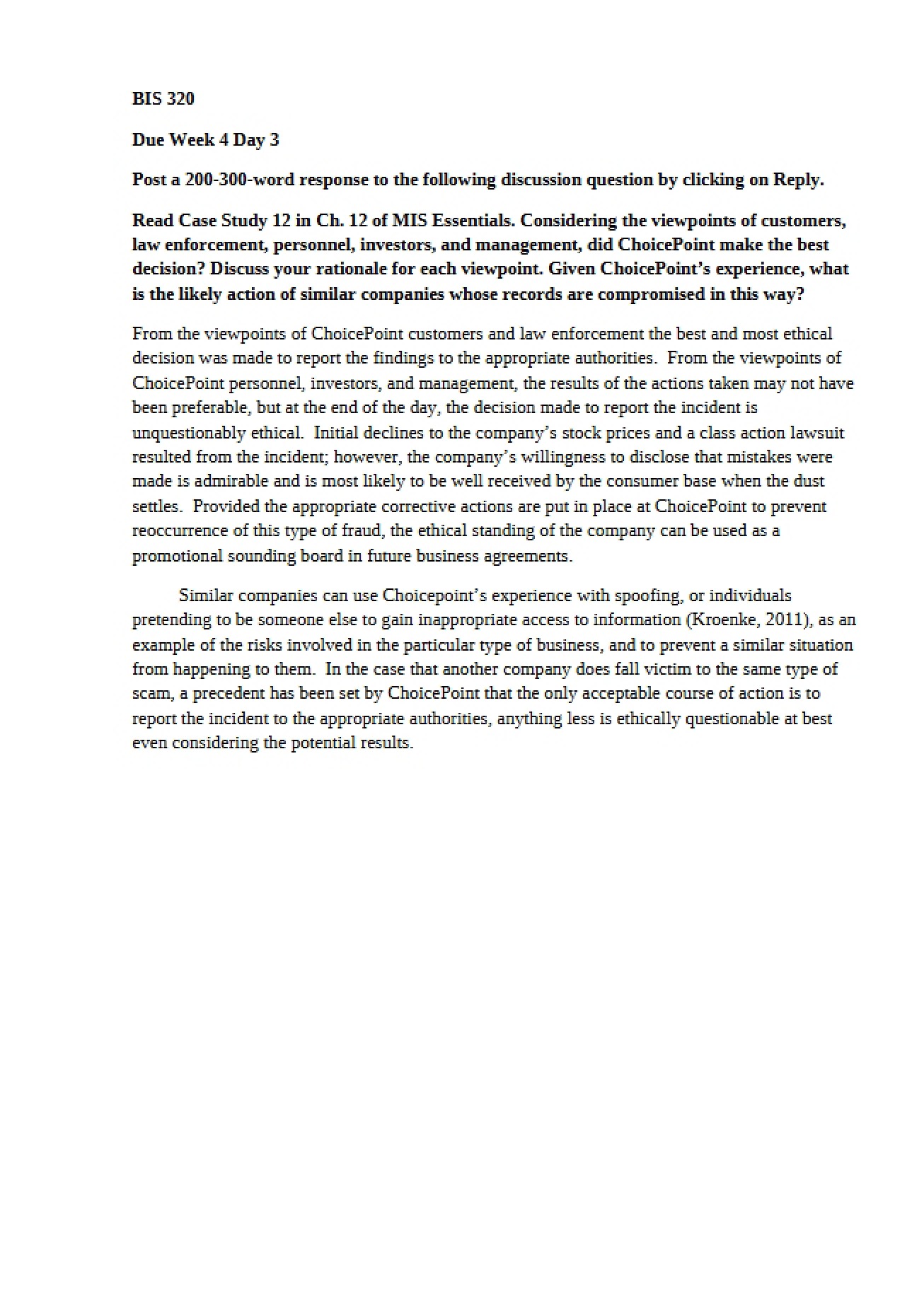 Business Information Systems Project