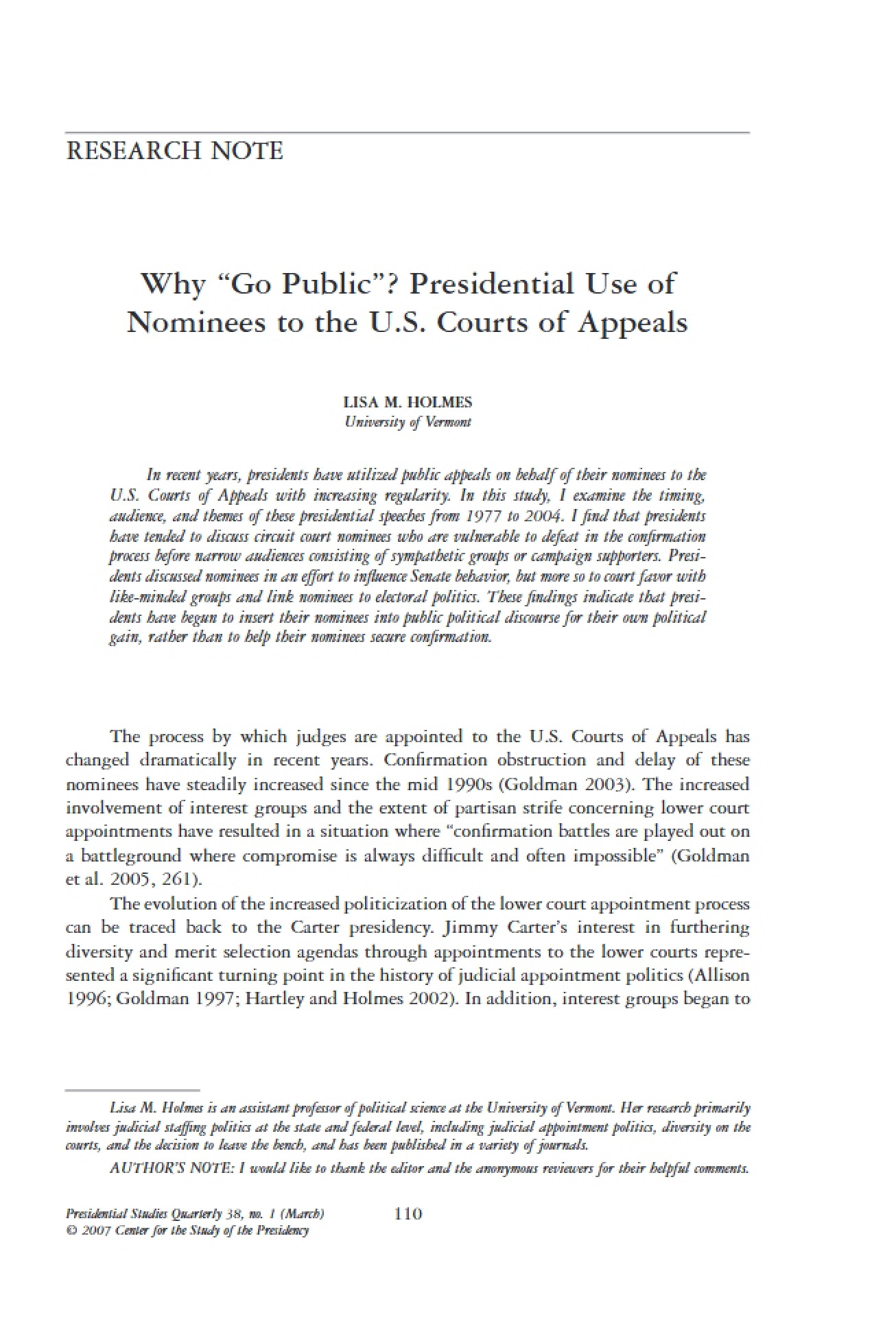 Seminar Research Essay
