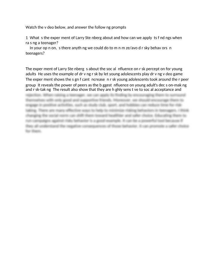 The Power of Peers - Influencing Teenagers' Risk Perception