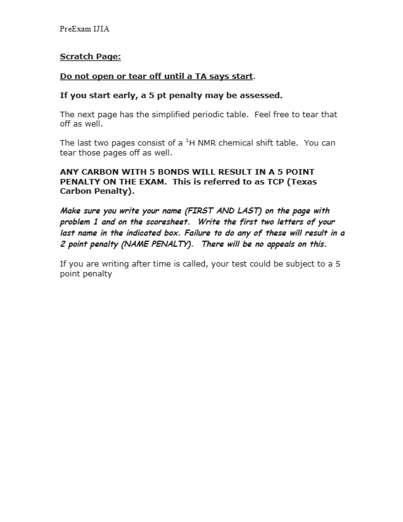 Pre-Exam IJIA (Chem 345)