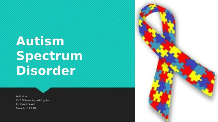 Signs and Symptoms of Autism Spectrum Disorder