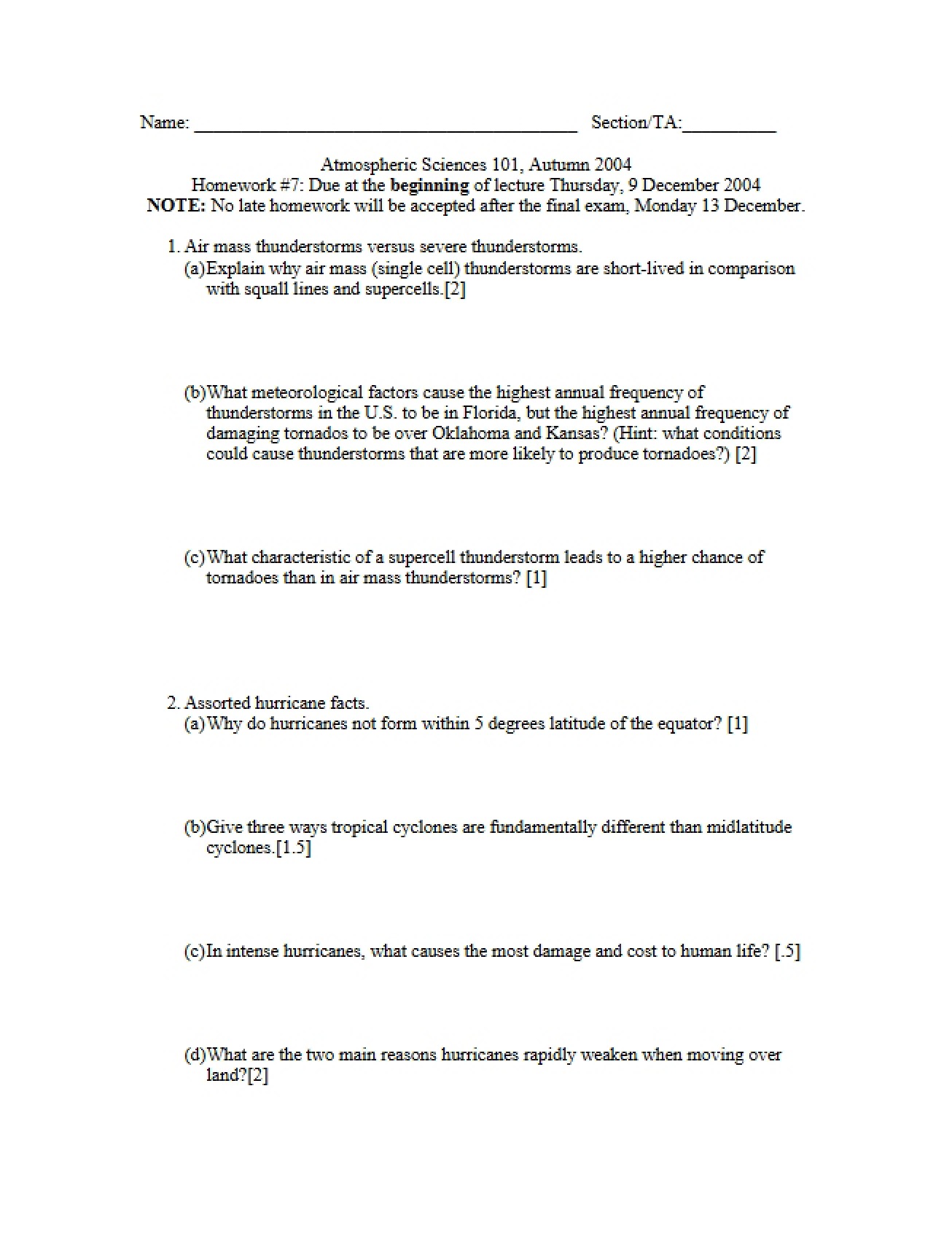 Class Lecture Notes