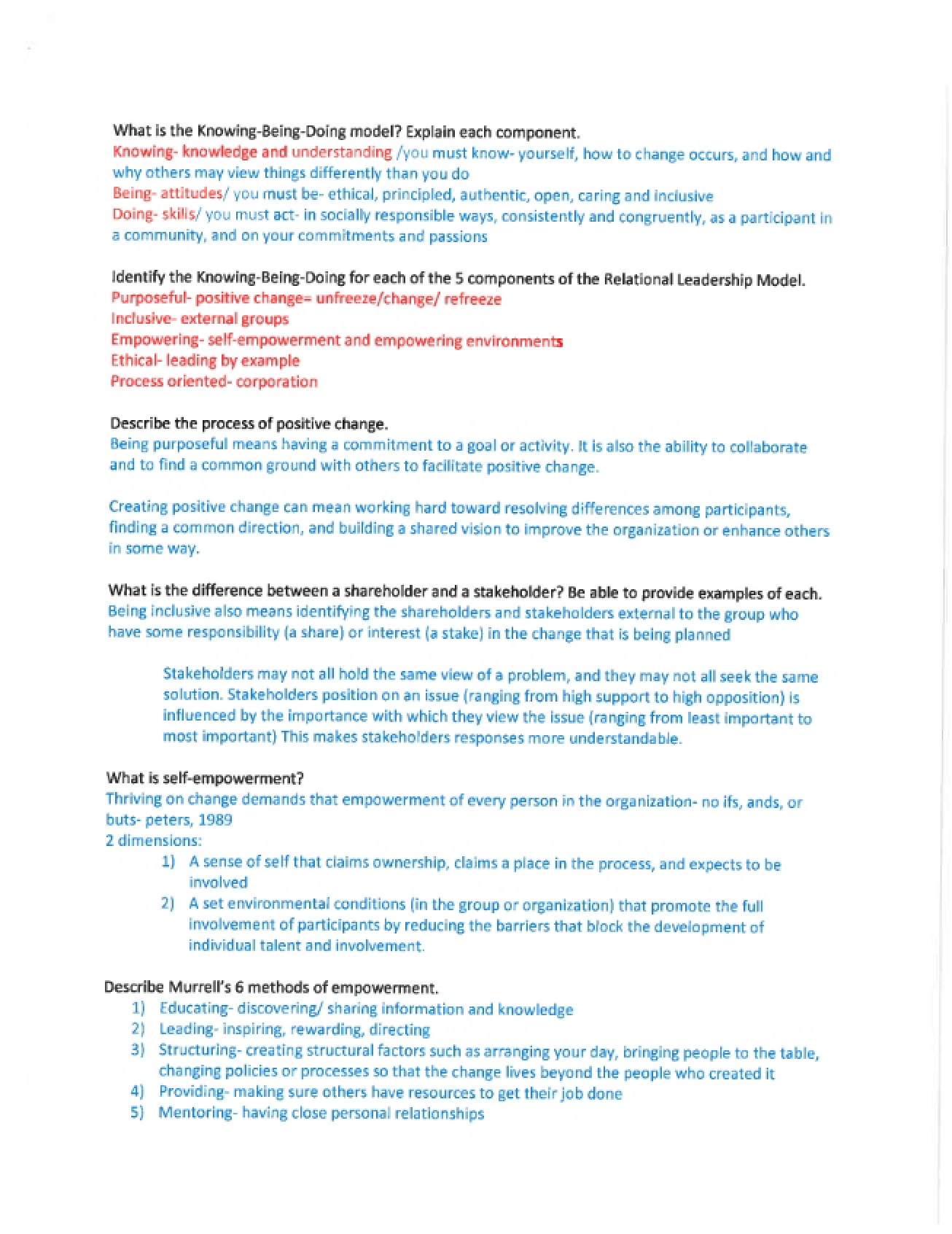 Review of the Third Chapter for the First Exam