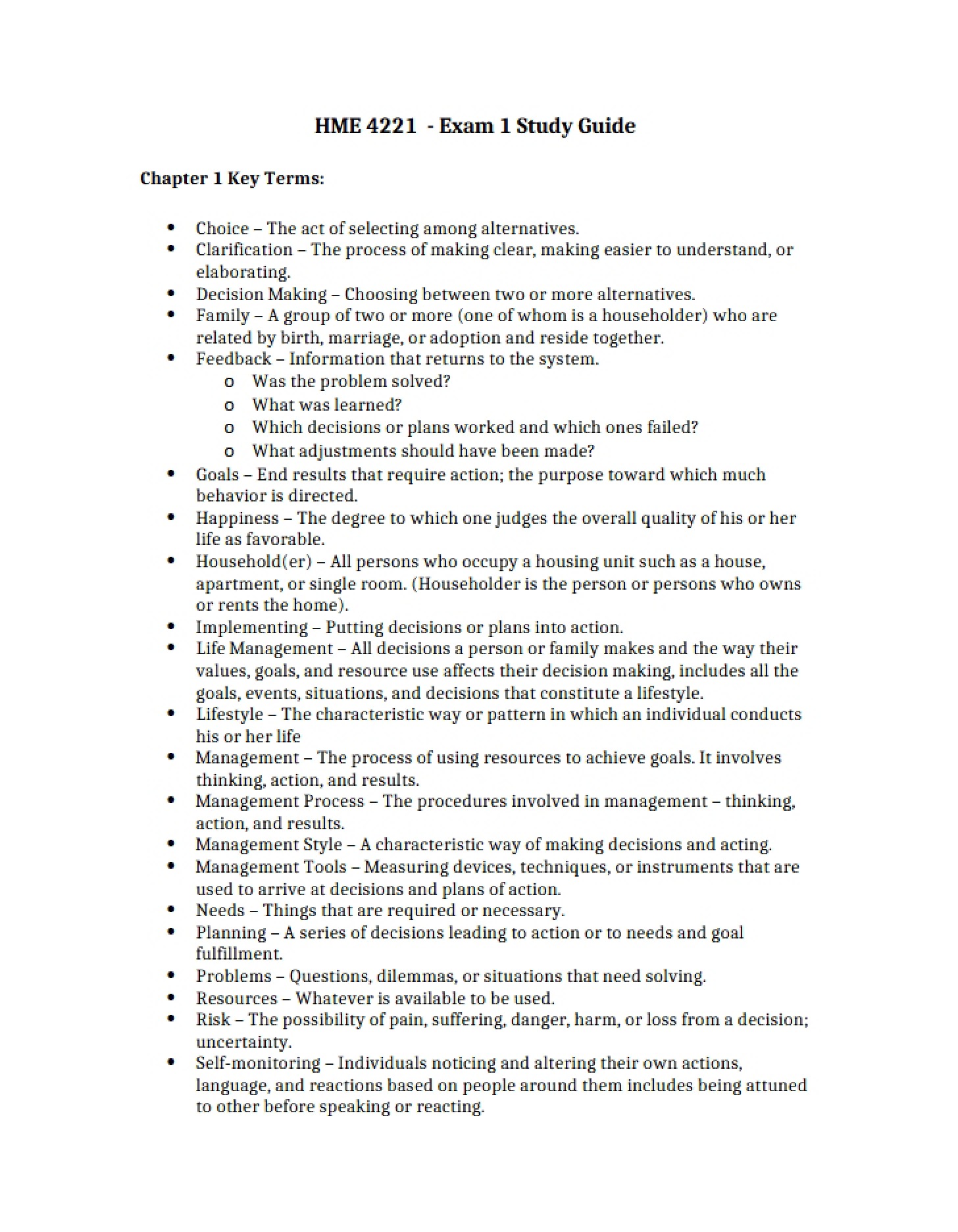 Preliminary Academic Evaluation