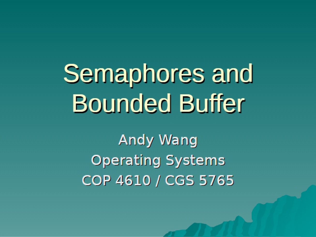 Using Semaphores for the Bounded Buffer Problem