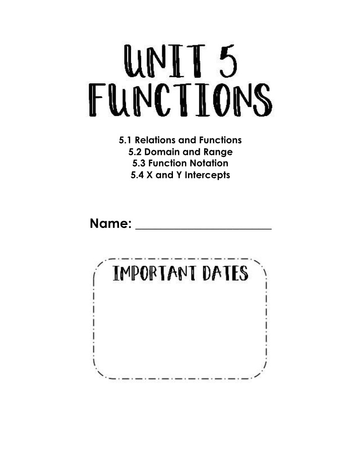 Functions - Unit 5