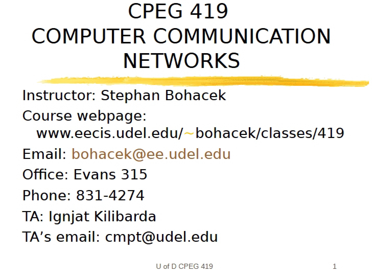 Networks for Communication (Computers)