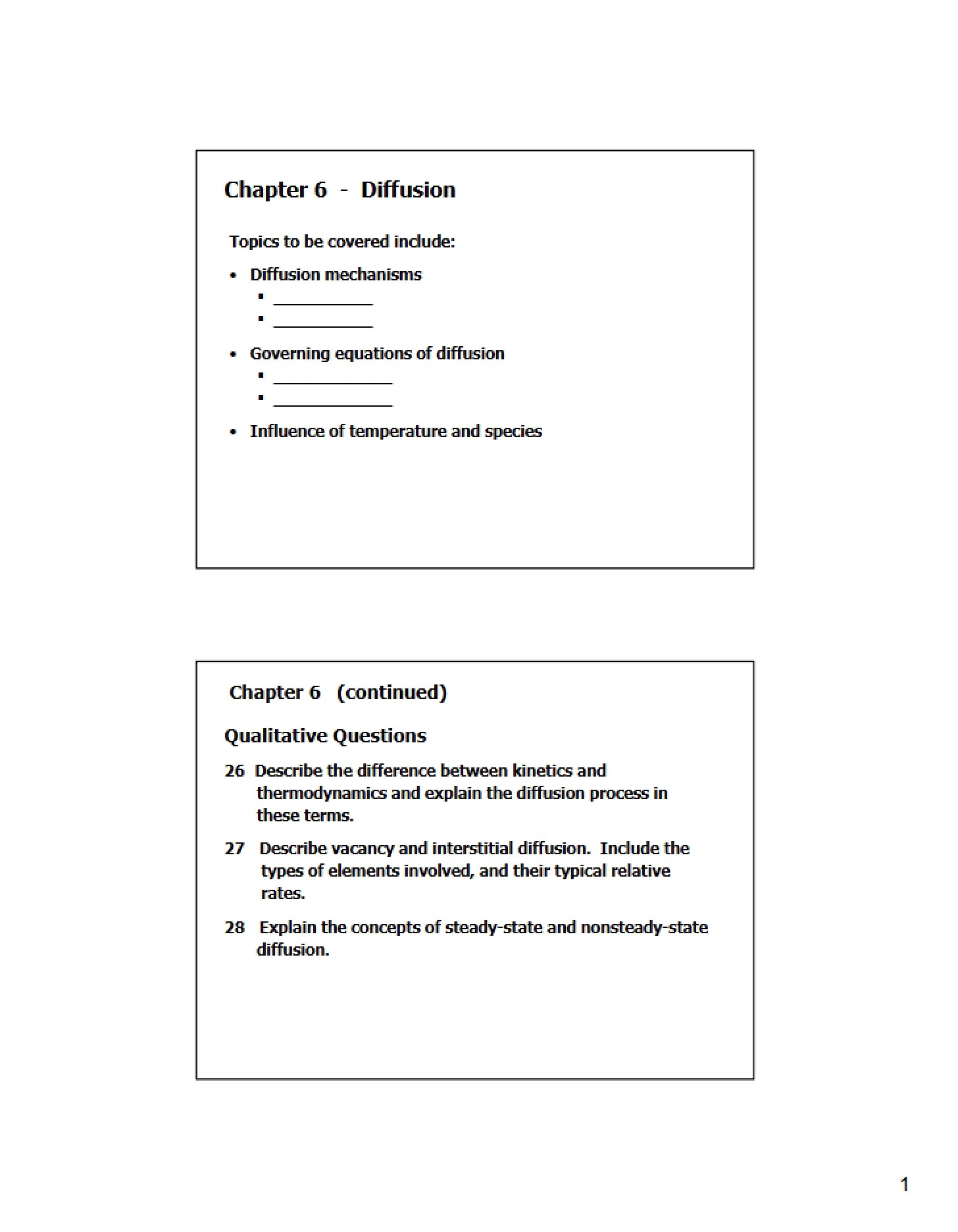 Process of Diffusion