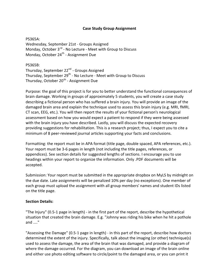 Case Study - Assignment Instructions