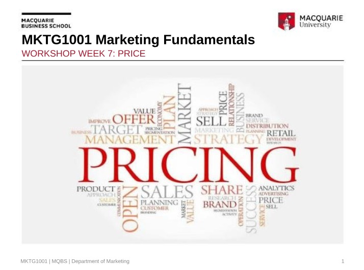 Price Strategies in Marketing
