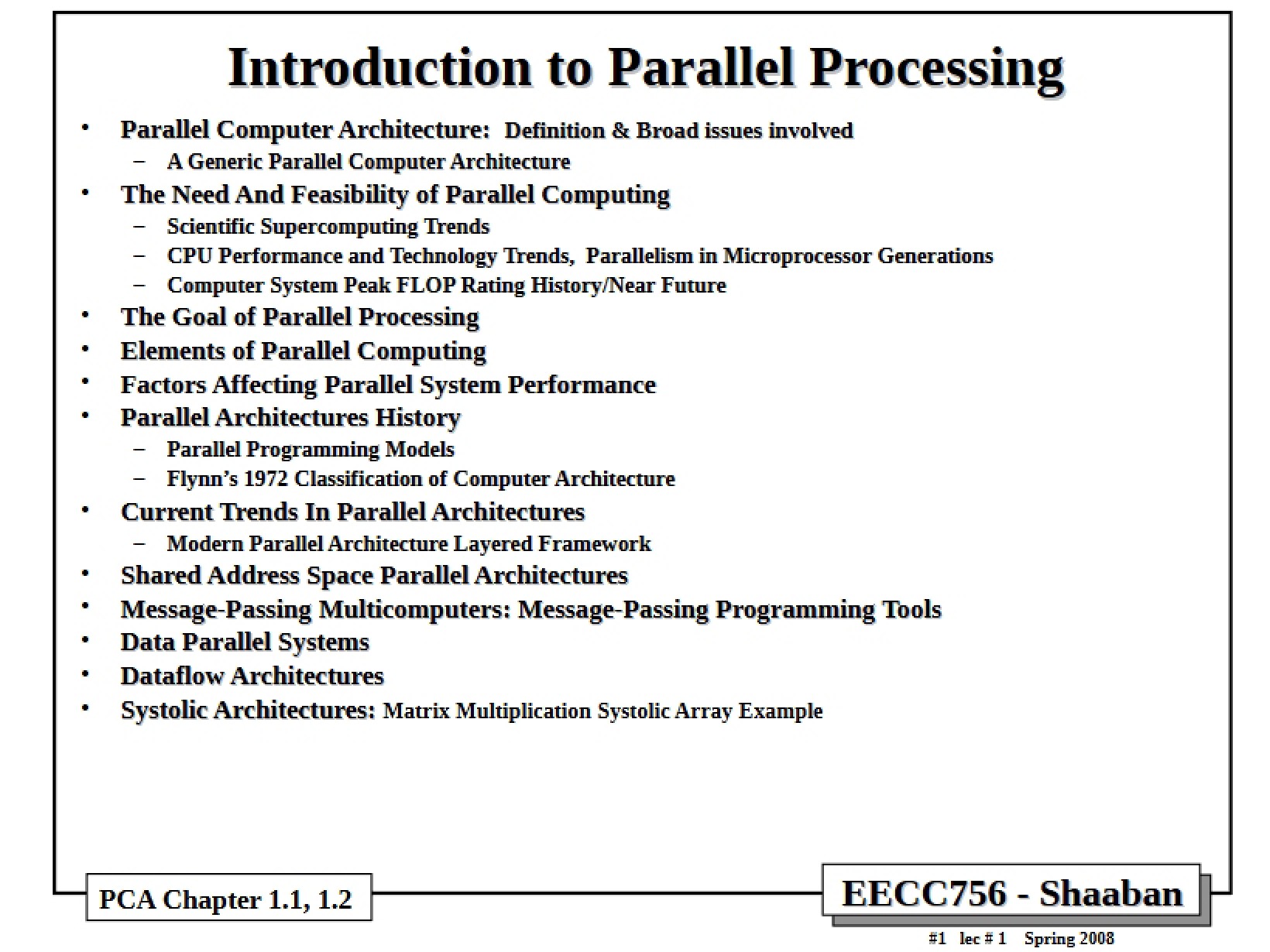 Parallel Processing Basics