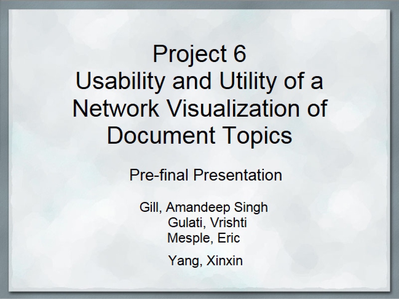 Document Topics Network Visualization Utility and Usability