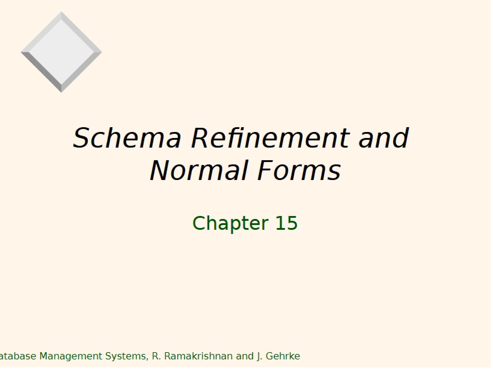 Relational Database Notes
