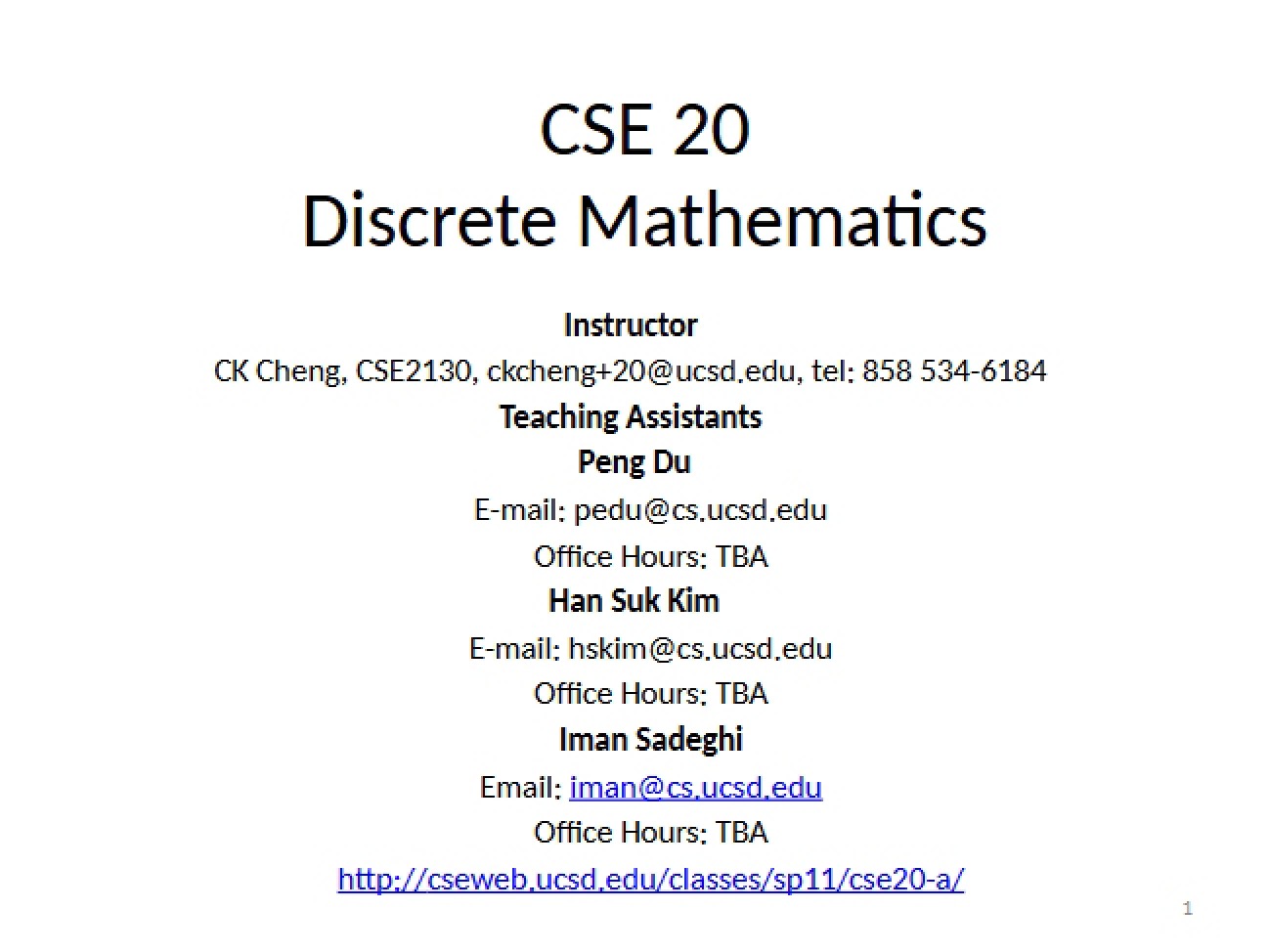 Discrete Math Roadmap