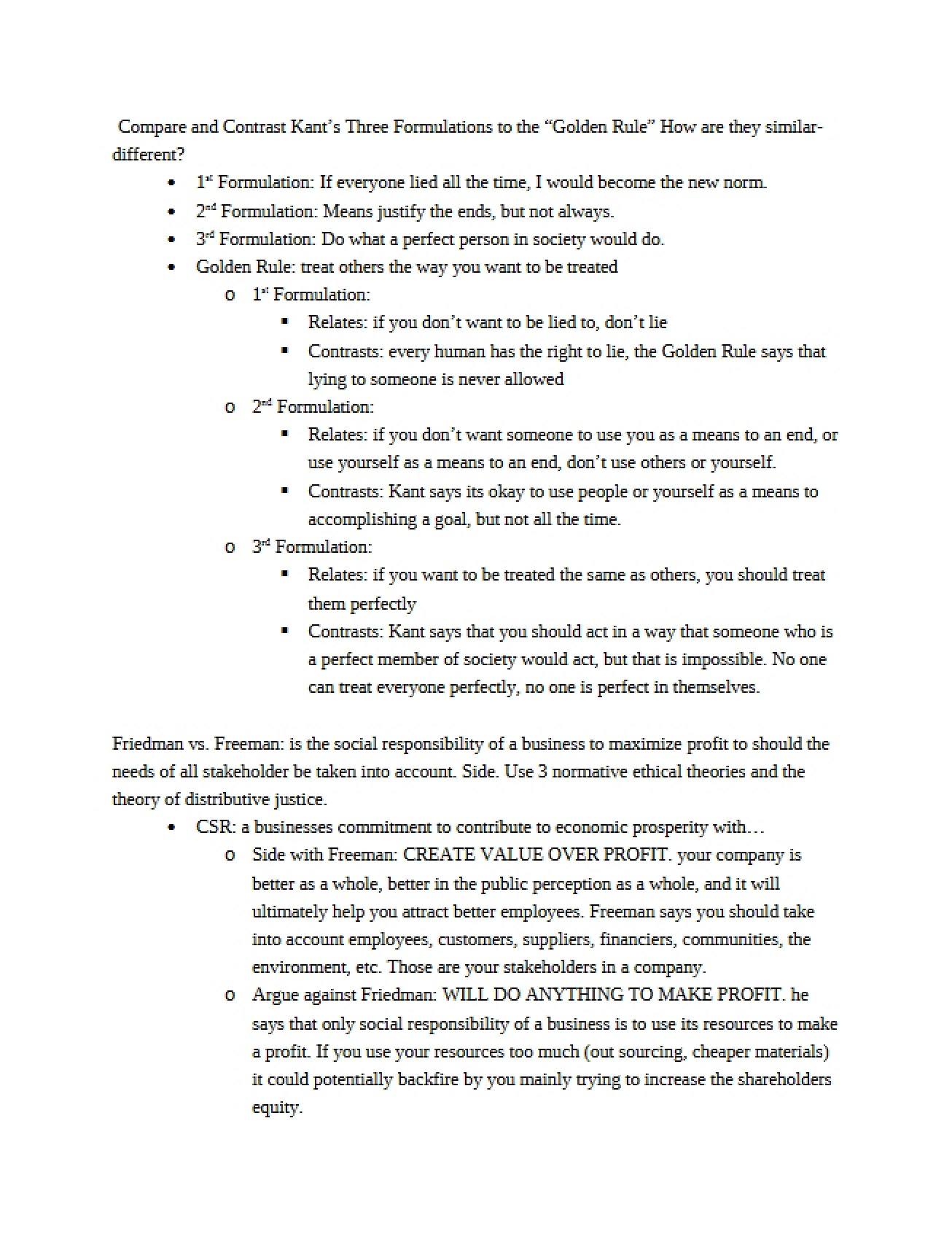 Three Formulations by Kant
