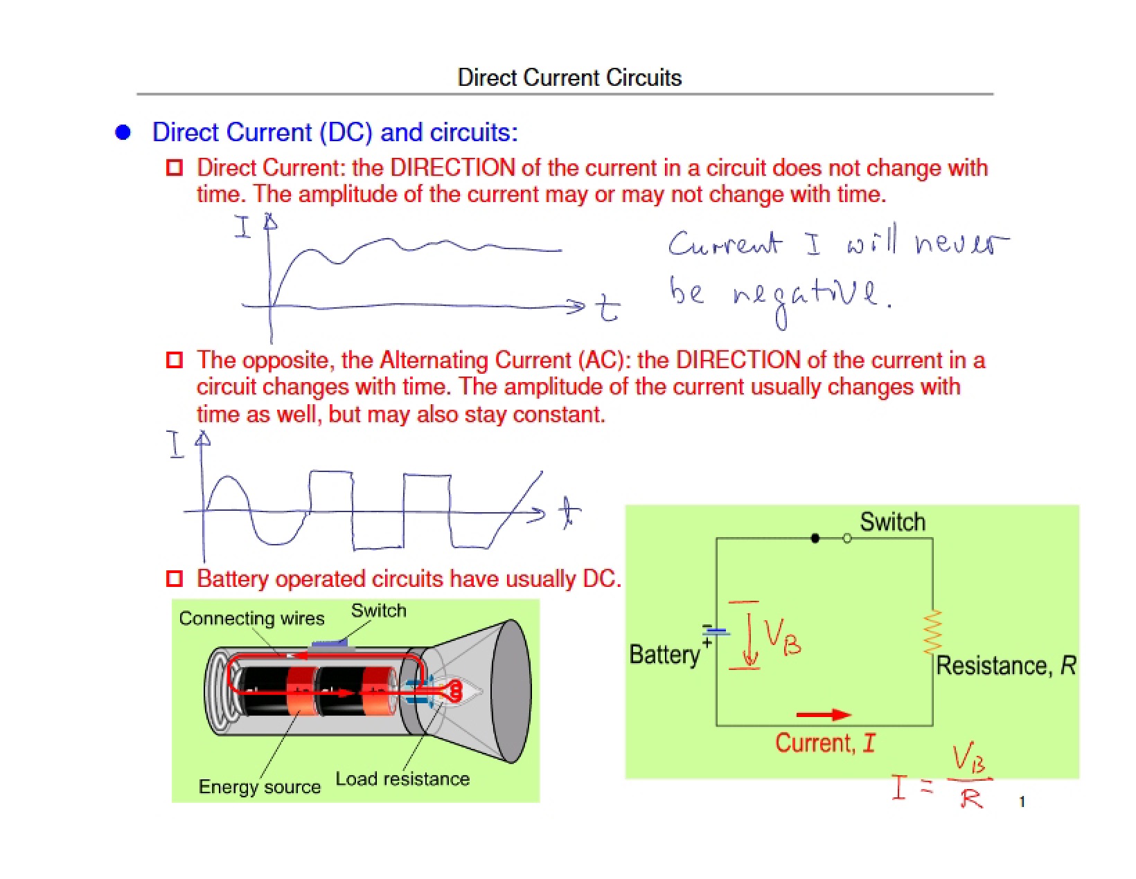 Circuits Direct Current