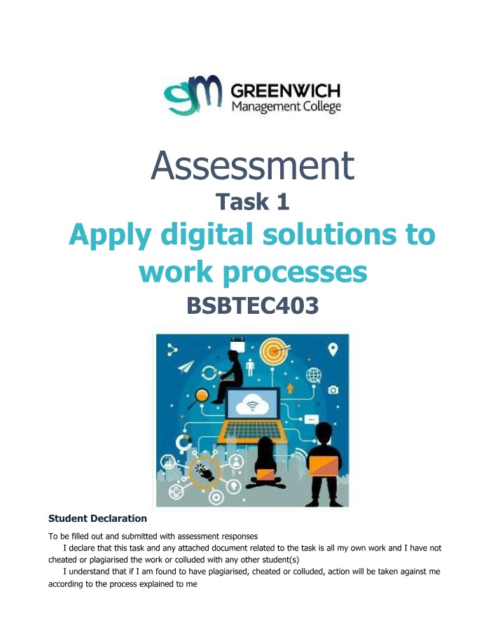 Knowledge Assessment - Apply Digital Solutions to Work Processes