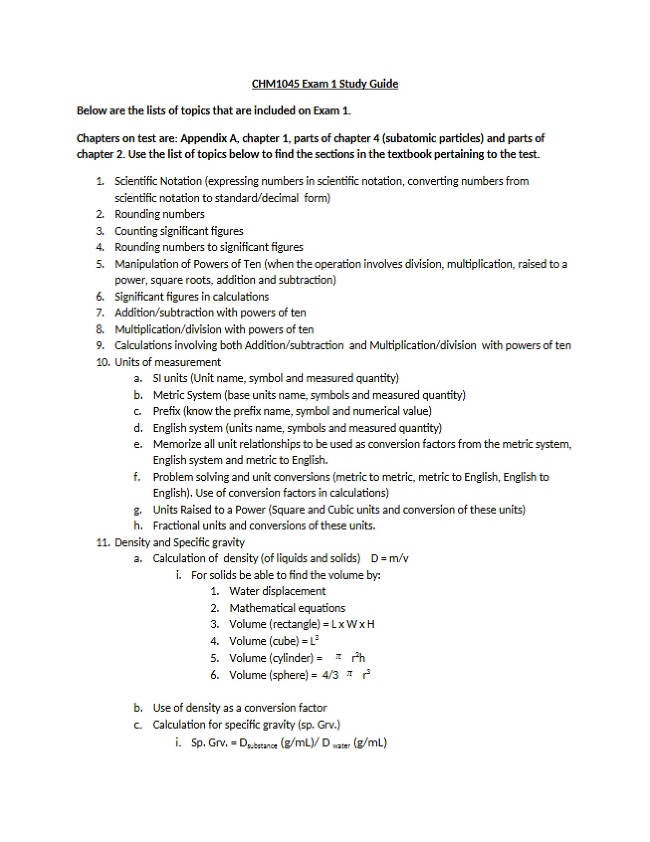 First Exam