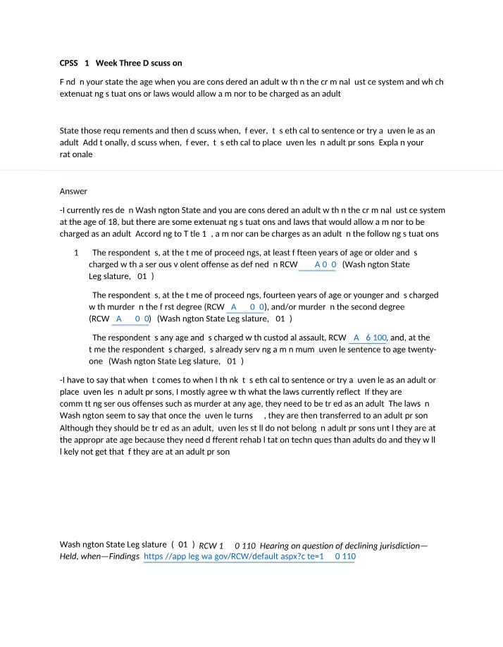 Week Three Discussion - CPSS415