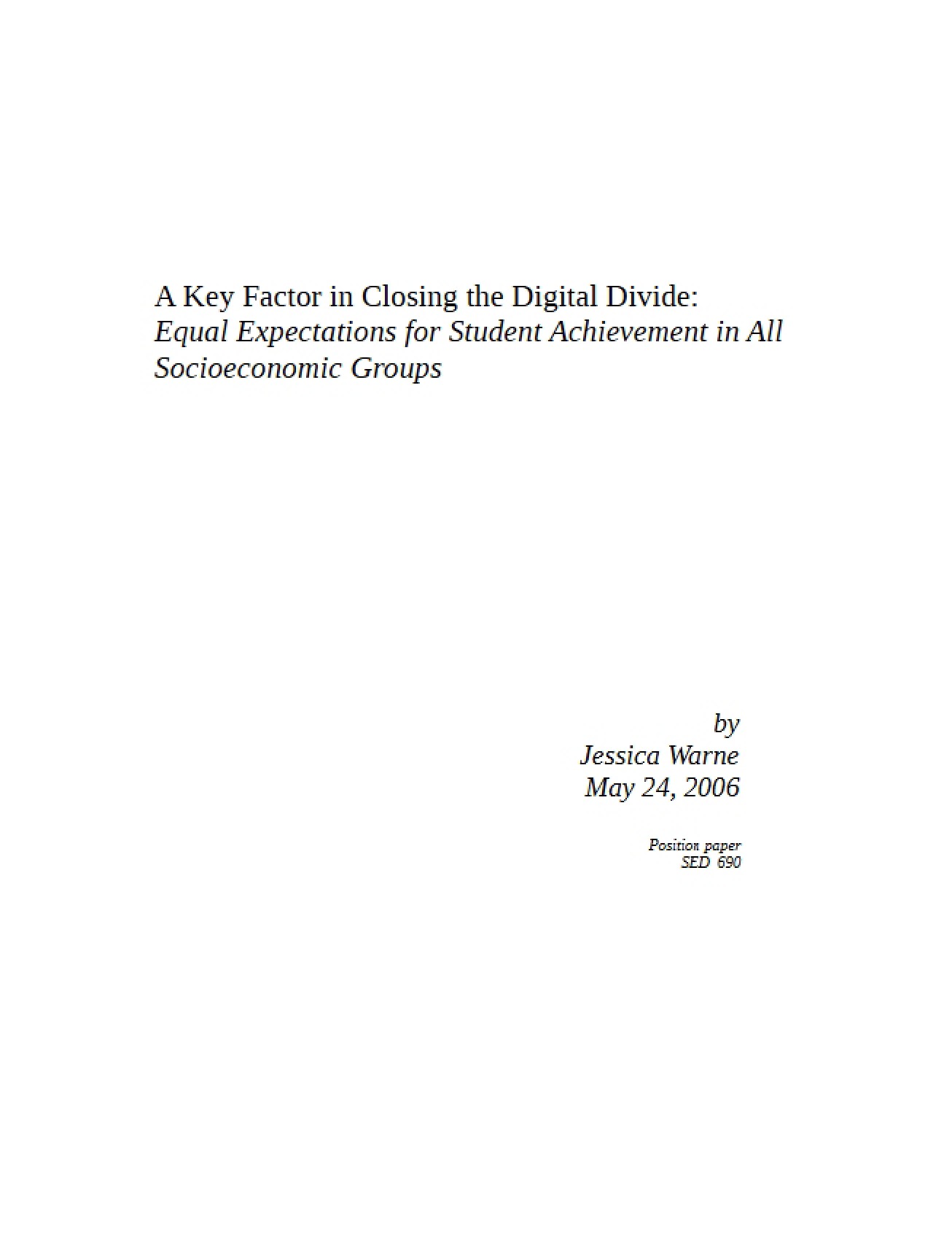 Digital Divide Closing Factors