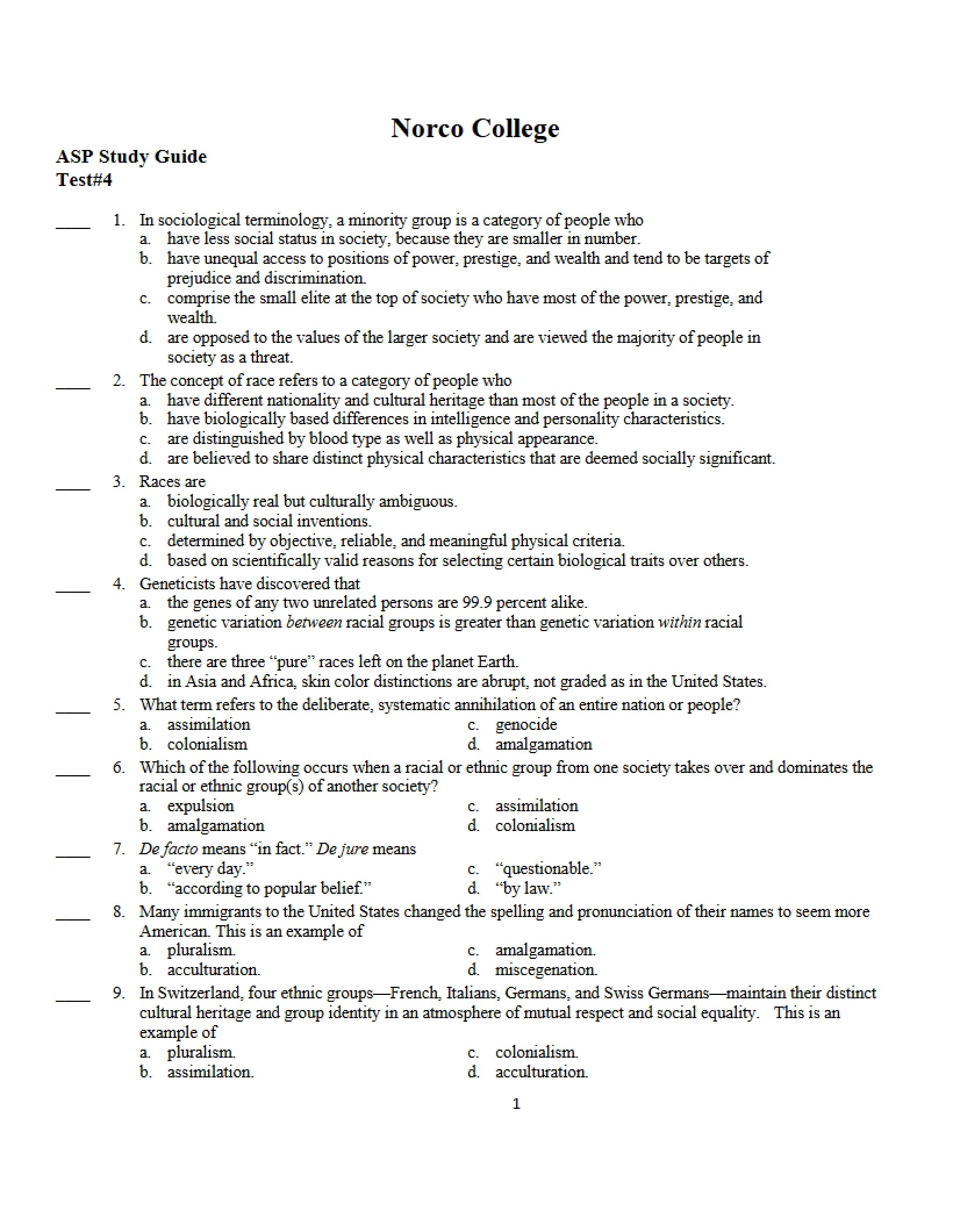 Social Problems Guide - SOC 2