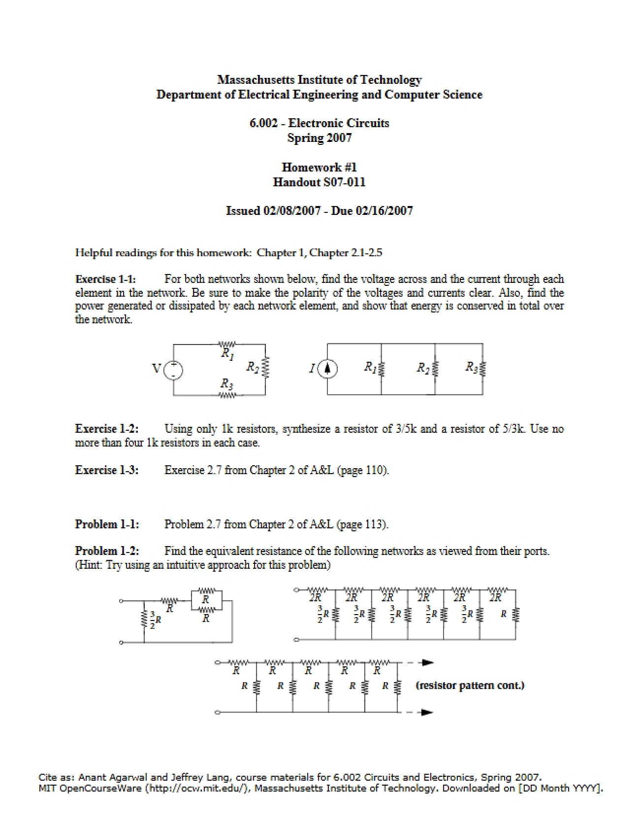 First Homework