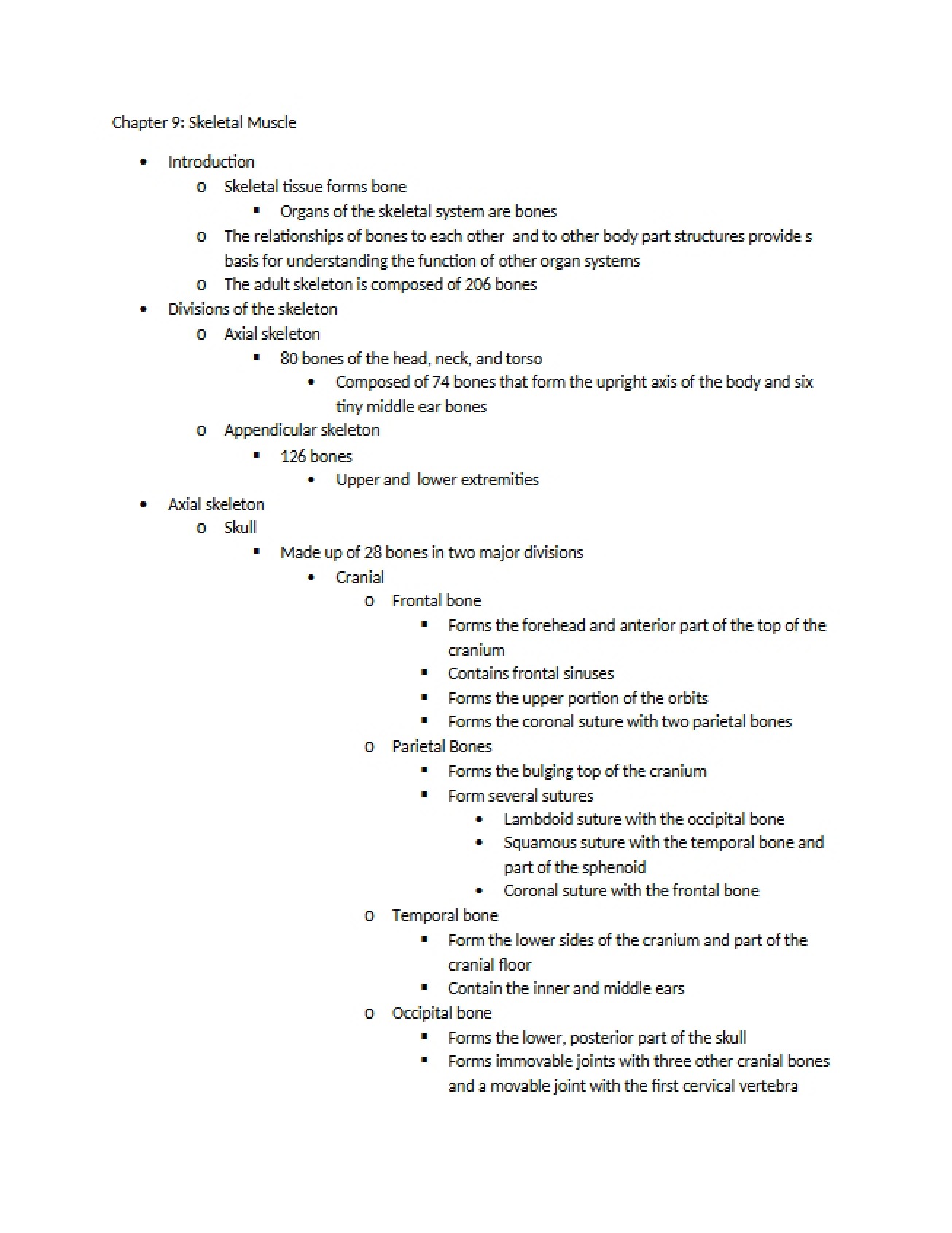 Analysis of Skeletal Muscle