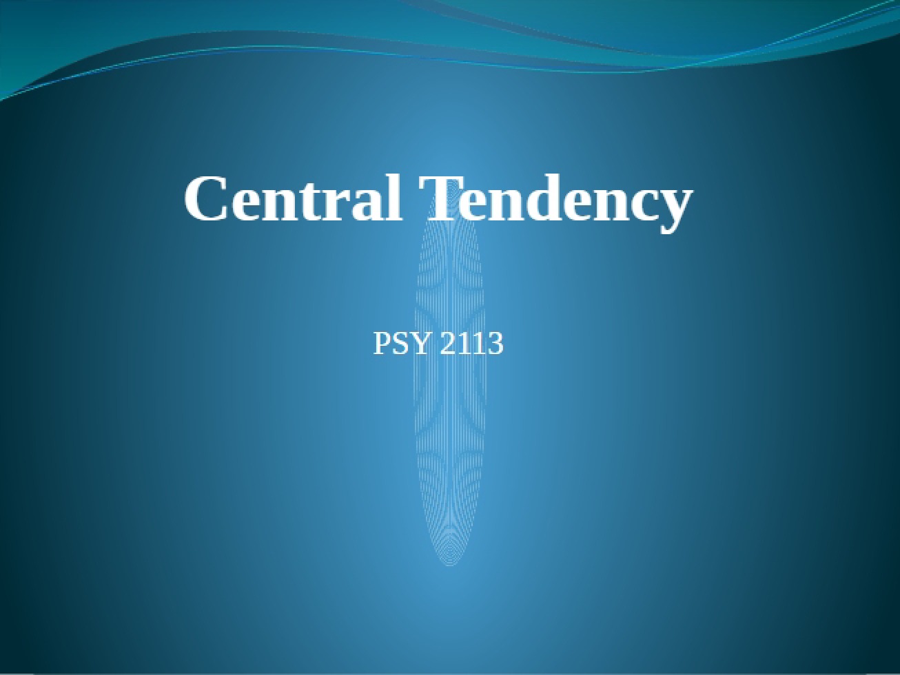 Central Tendency (Chapter 3)