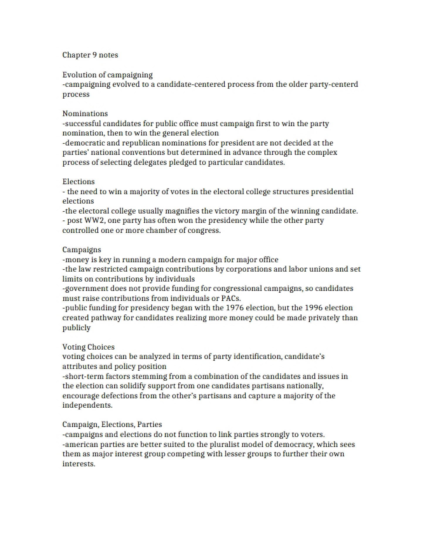 Notes for Chapter 9