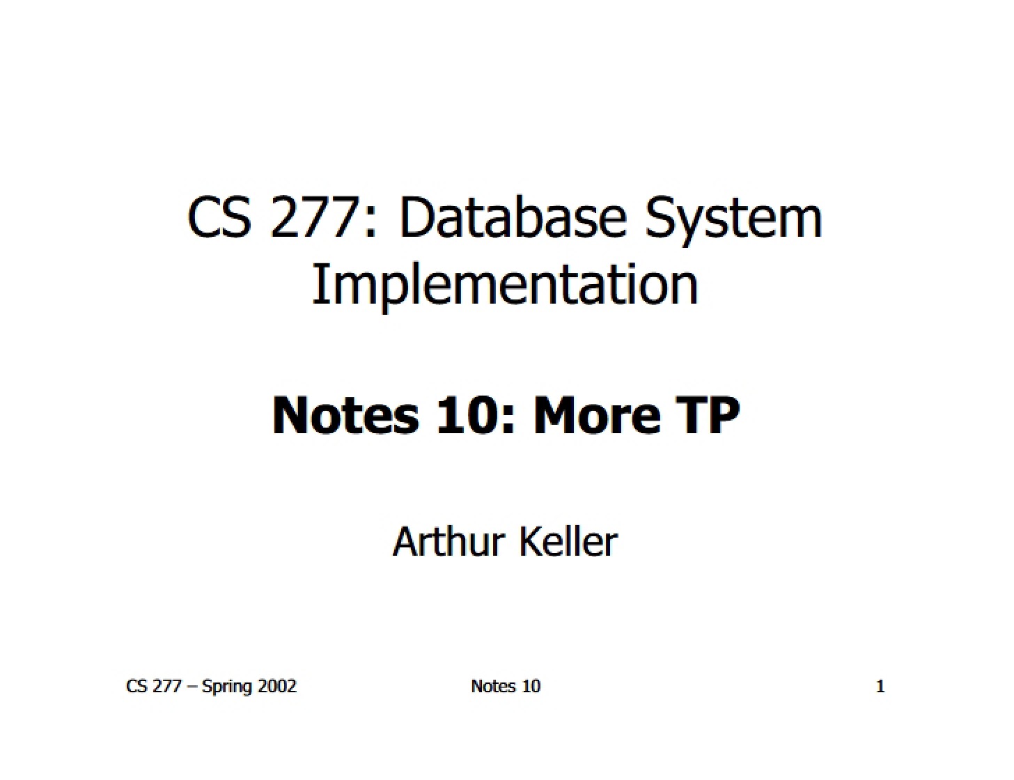Implementing Database Systems
