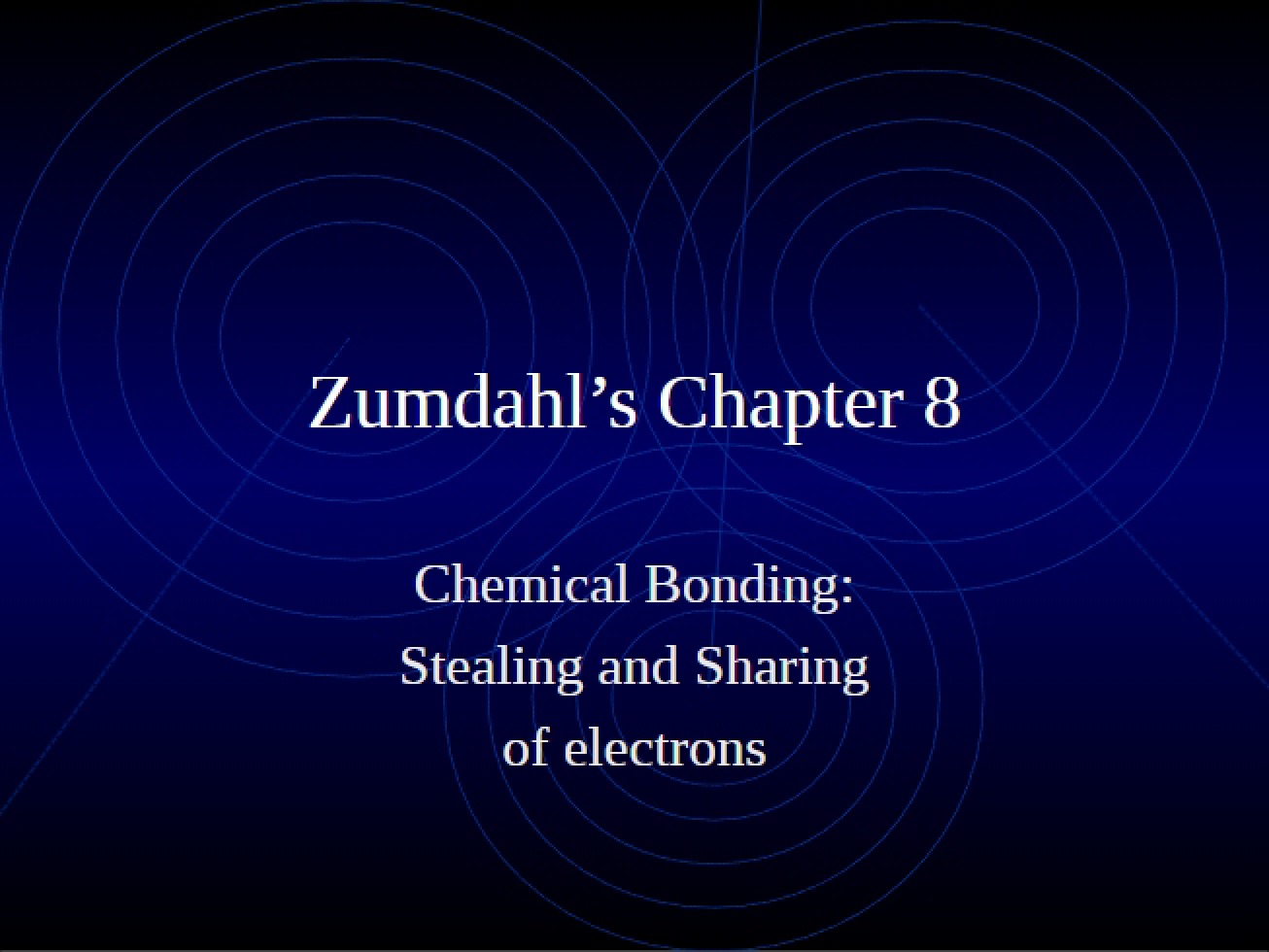 Electron Sharing and Transfer in Chemical Bonding