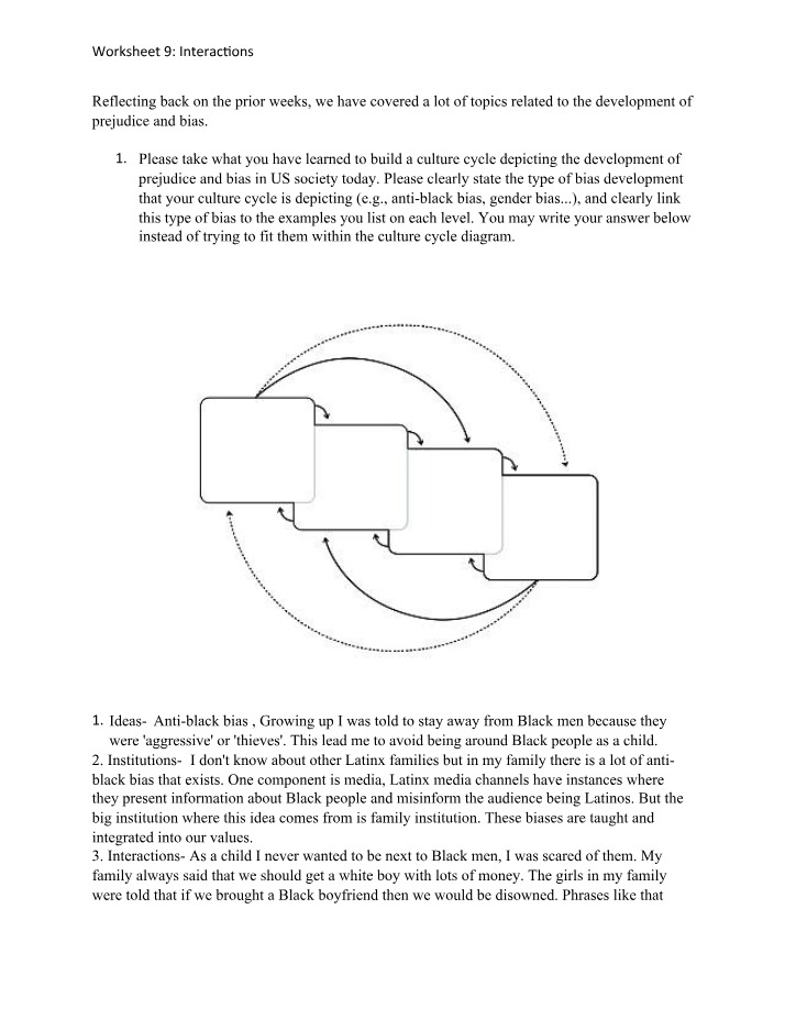 Worksheet 9 on Interactions