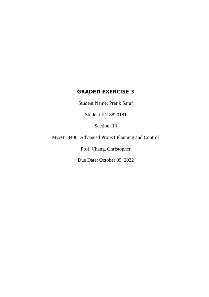 Exercise 3 - Graded
