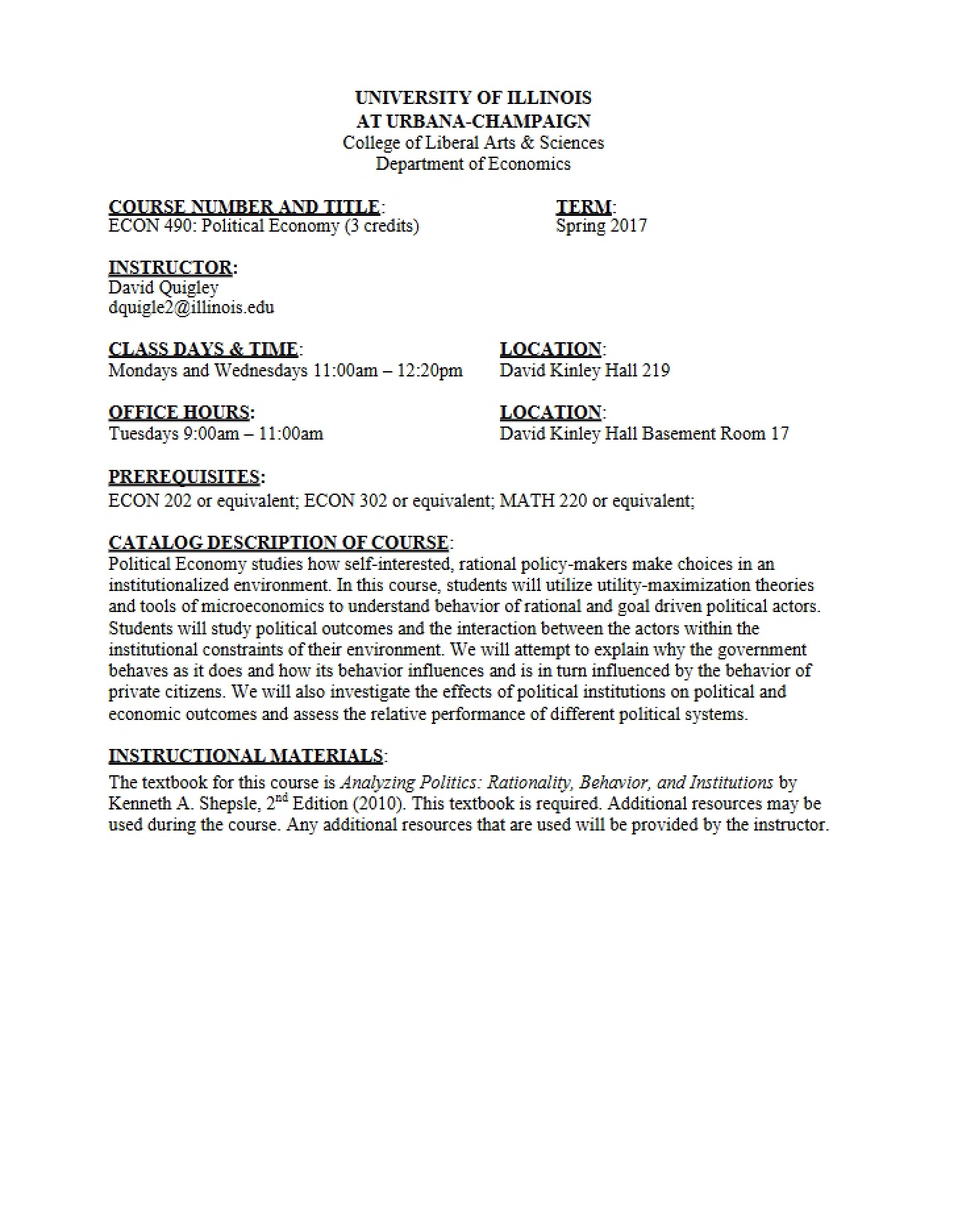 Syllabus (Econ 490 Spring 2017)