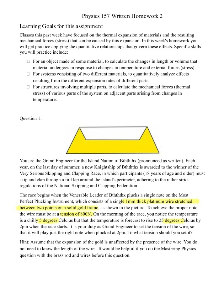 Written Homework 2 for Physics 157