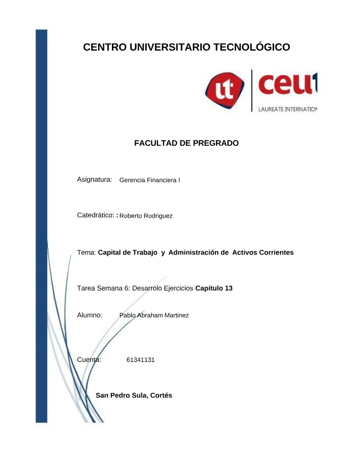 Case Study - Managing Working Capital and Cash Conversion Cycle