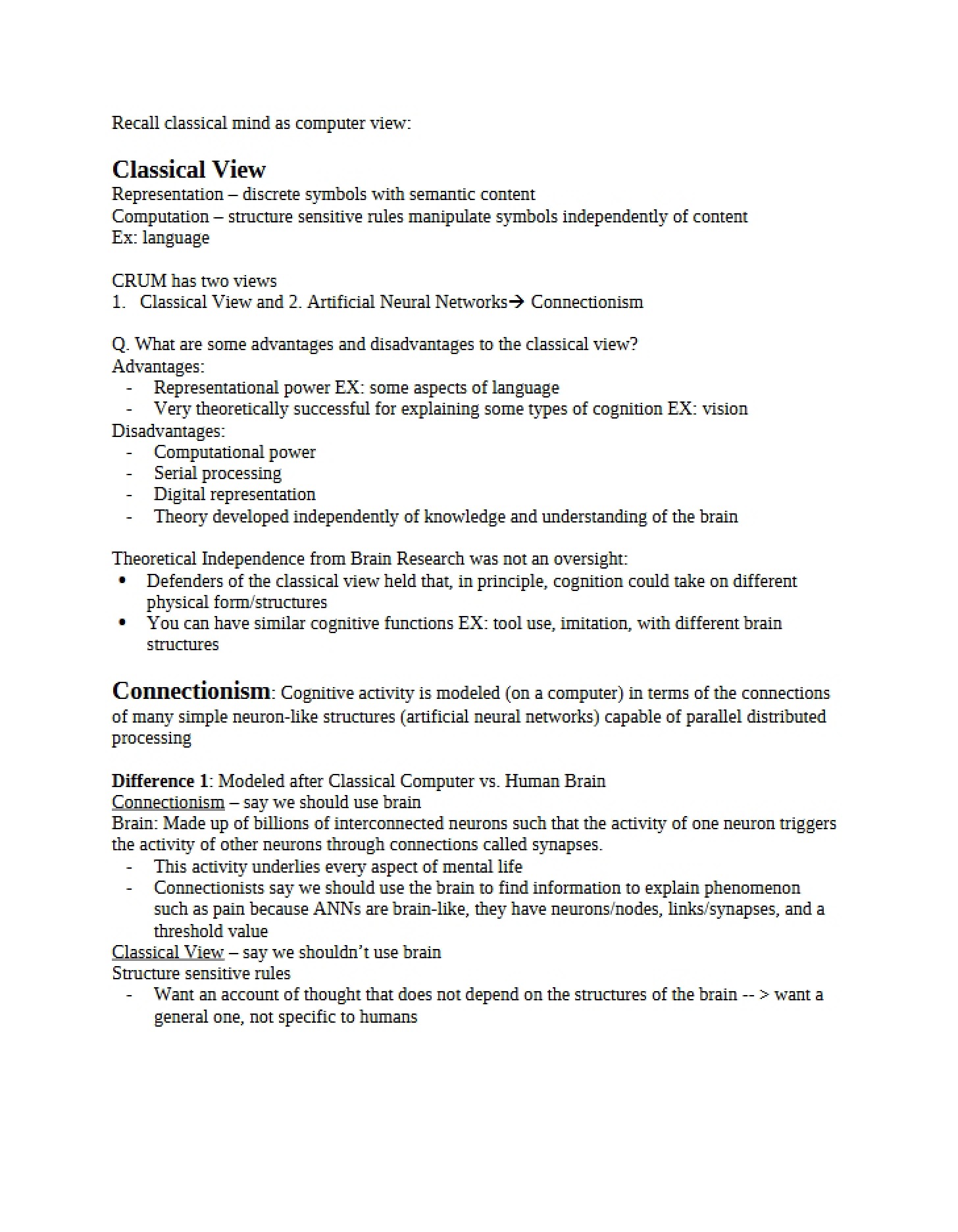 Class Notes