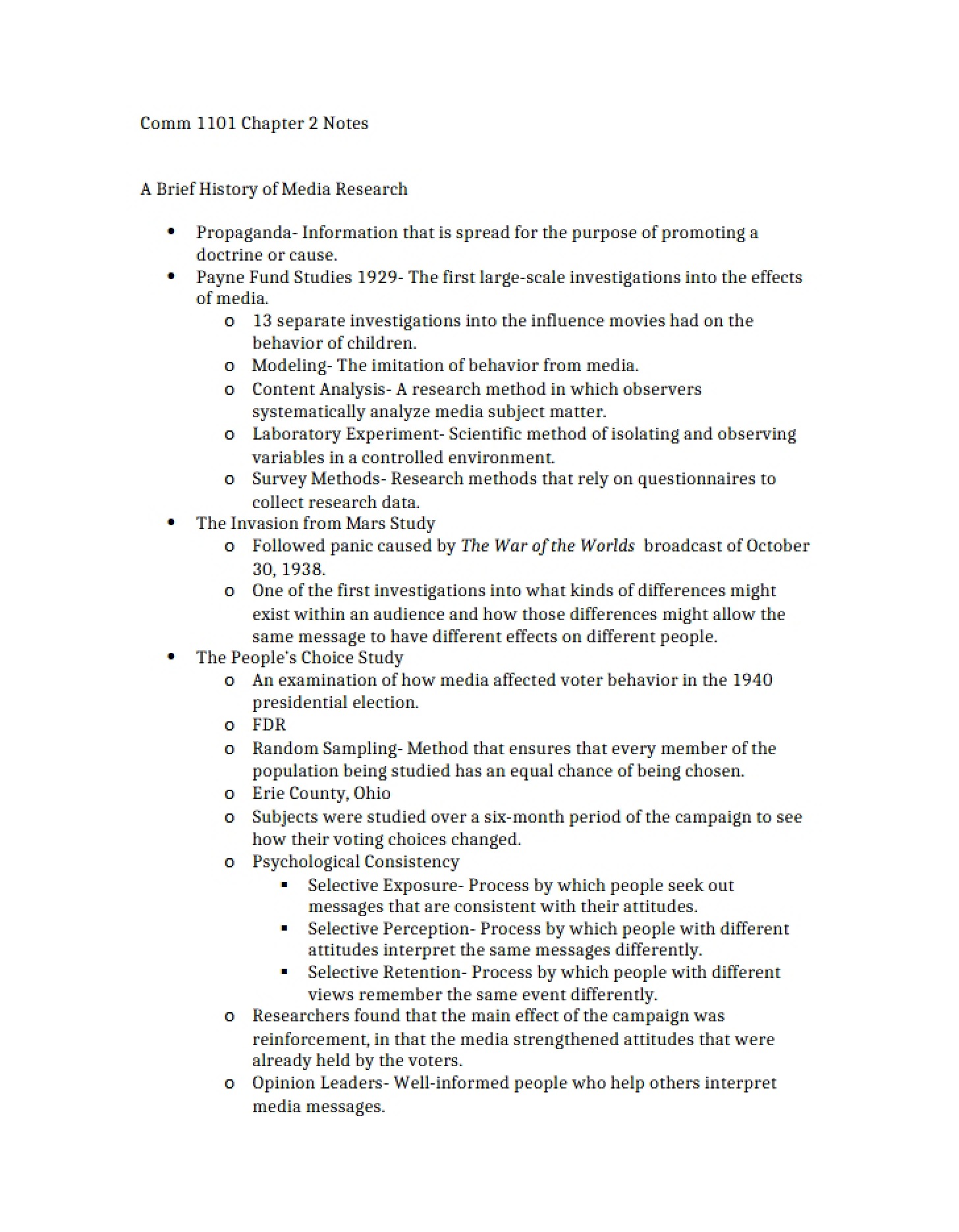 Notes on Chapter Two