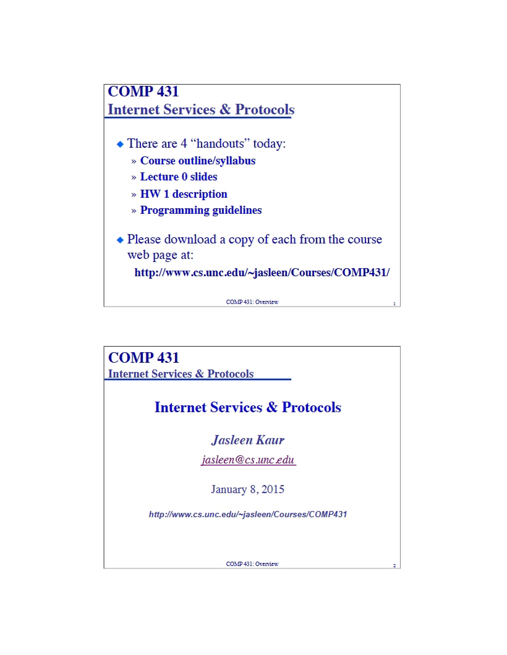 Lecture 3 Overview