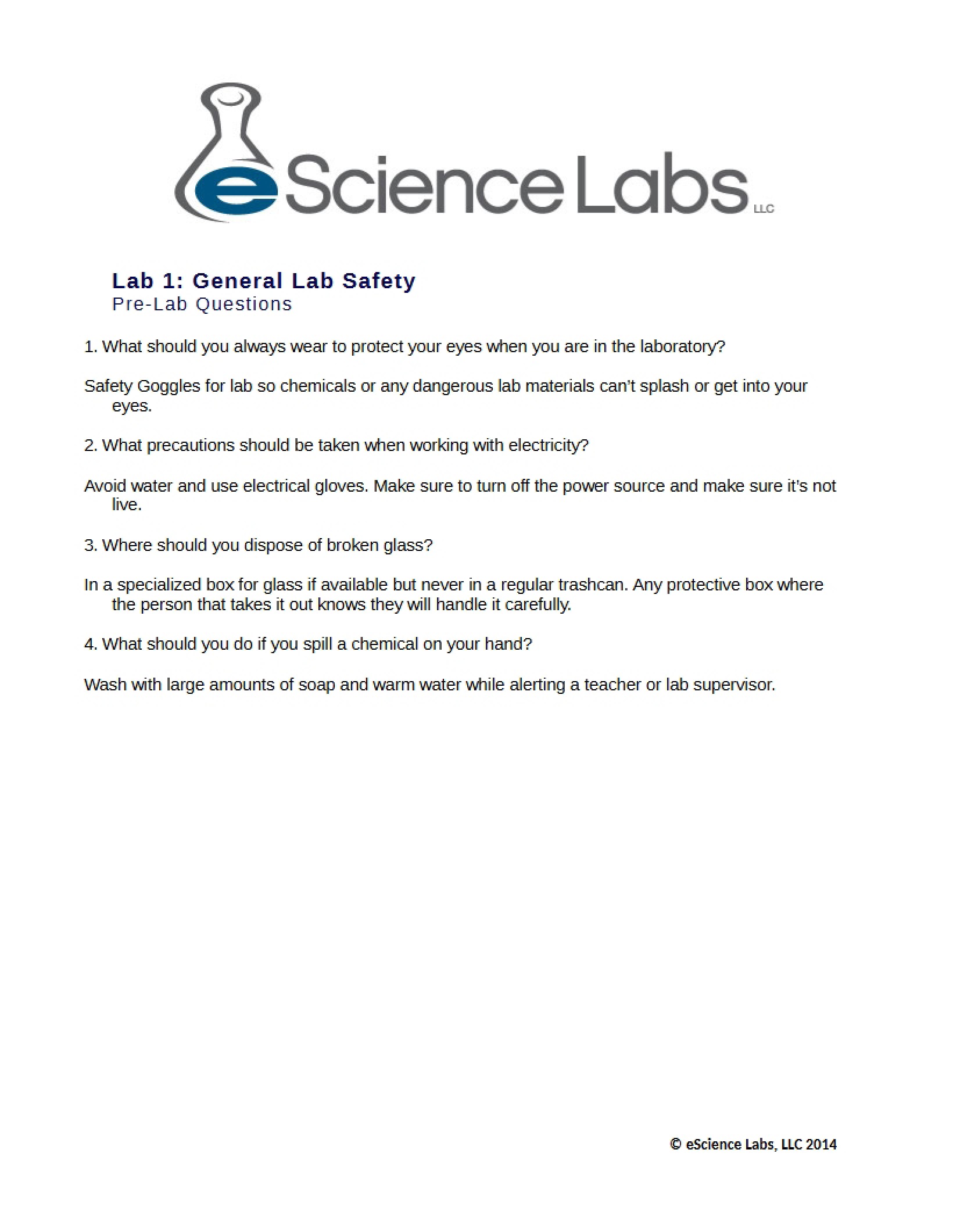 Safety Lab (Lab 1)