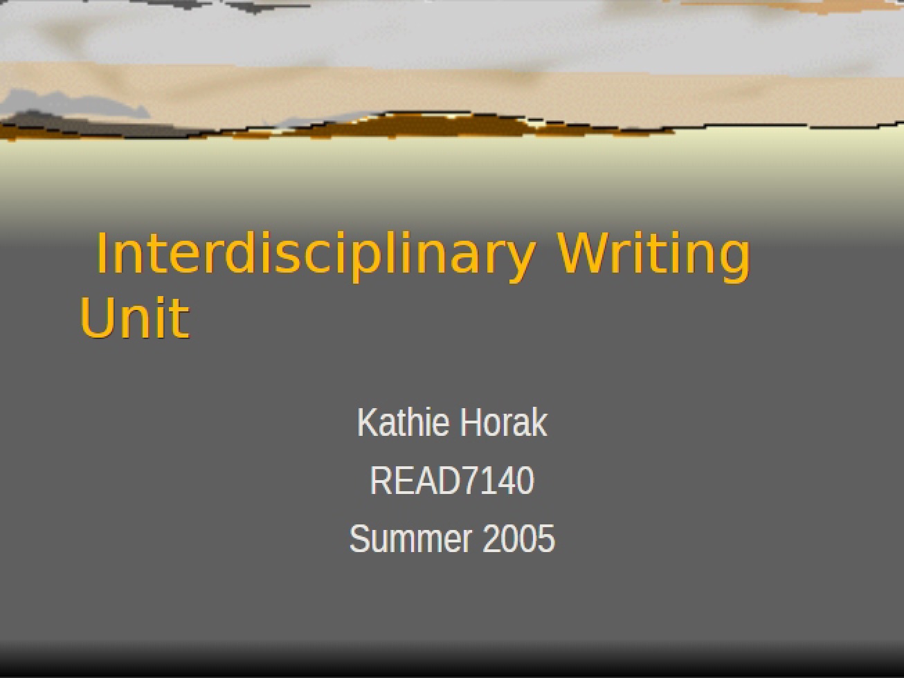 Writing Unit (Interdisciplinary) - Methods of Teaching Writing