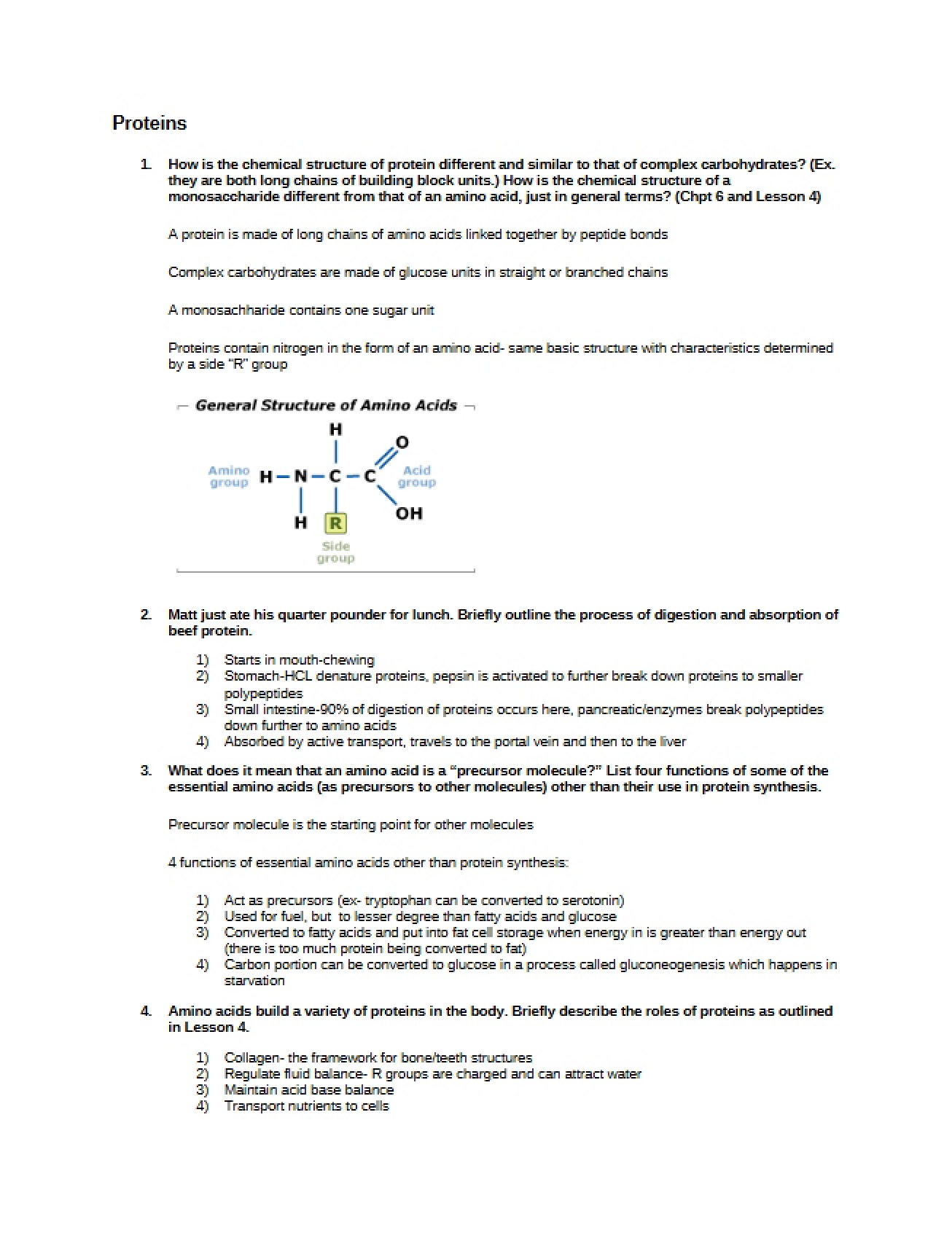 Nutritional Proteins - 15 Pages