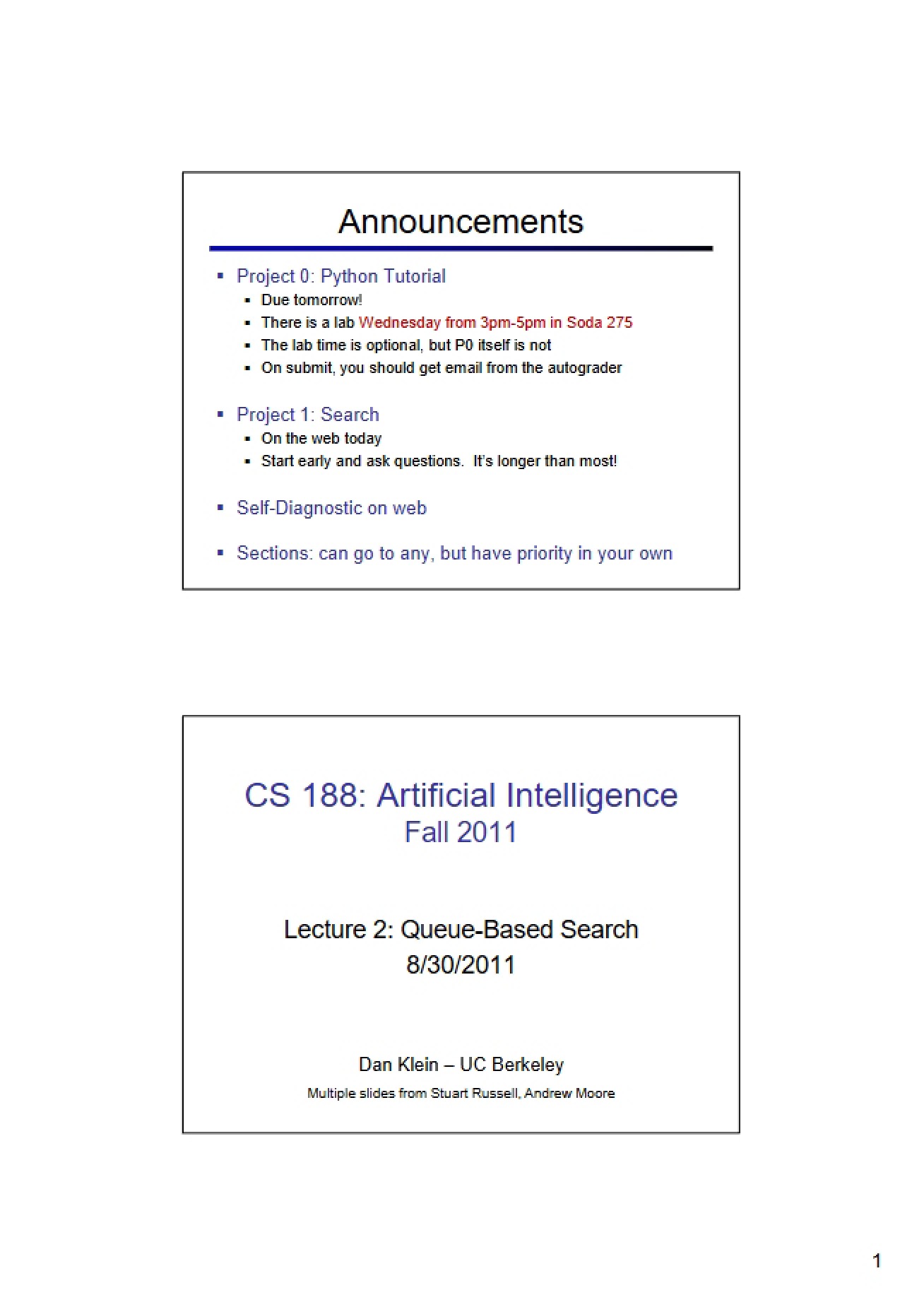 Lecture 2 Search Based on Queues