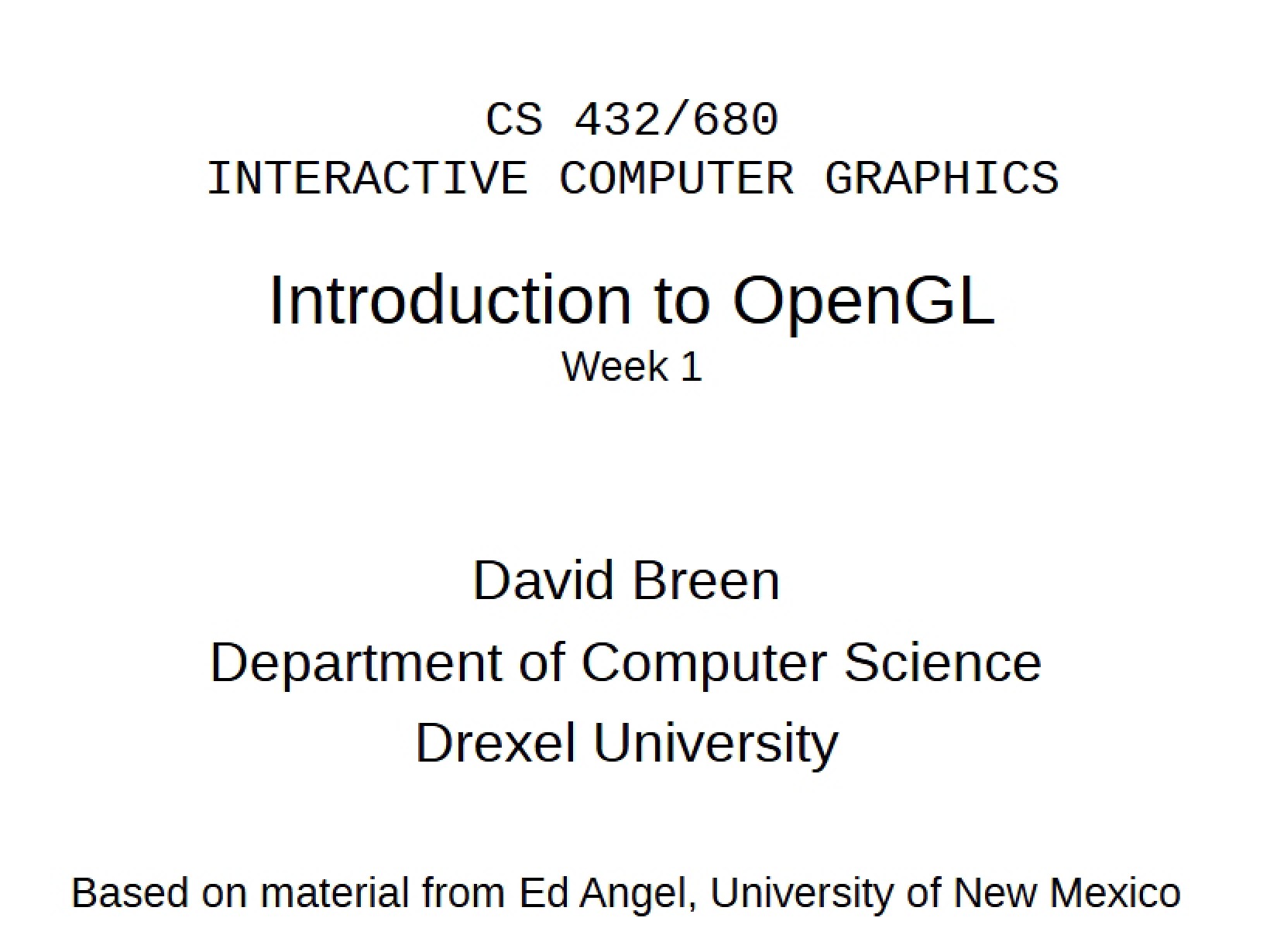 OpenGL Introduction