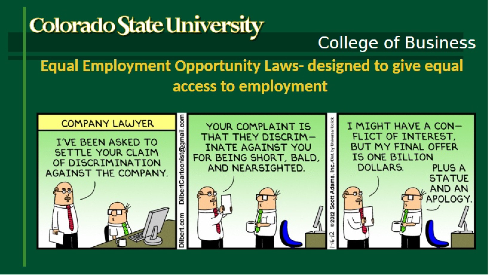 Equal Employment Opportunity Legislation