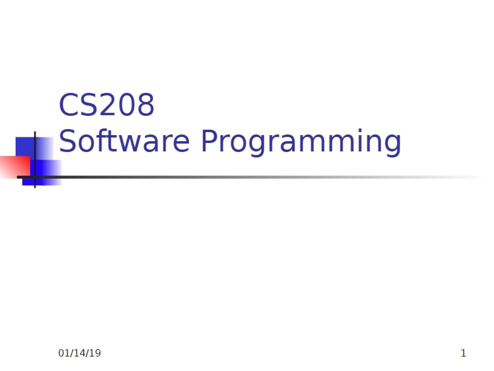 Programming of Software