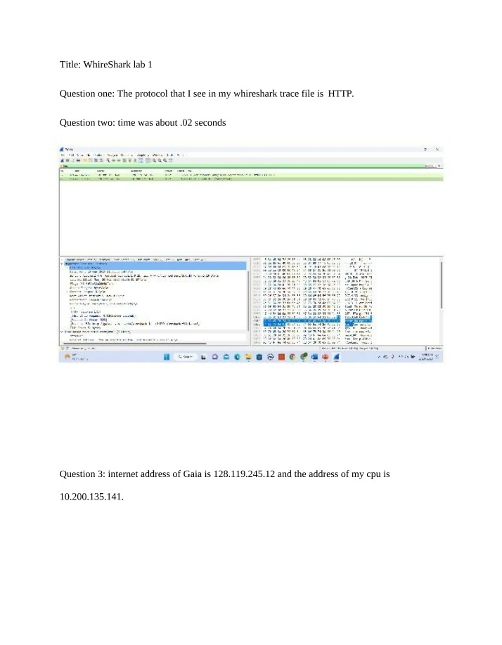 WireShark Lab 1