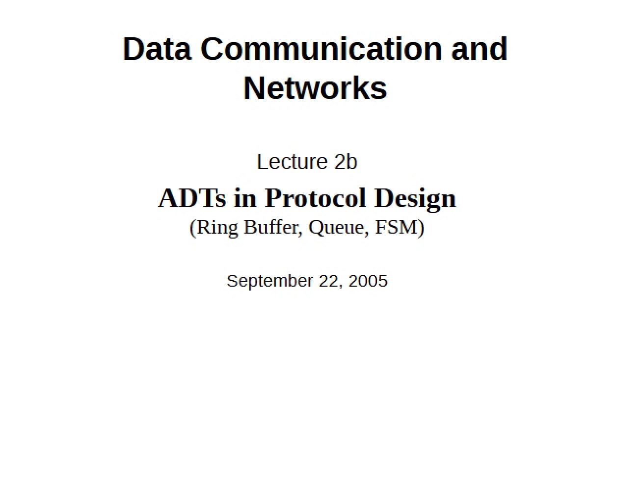 Protocol Design using ADTs