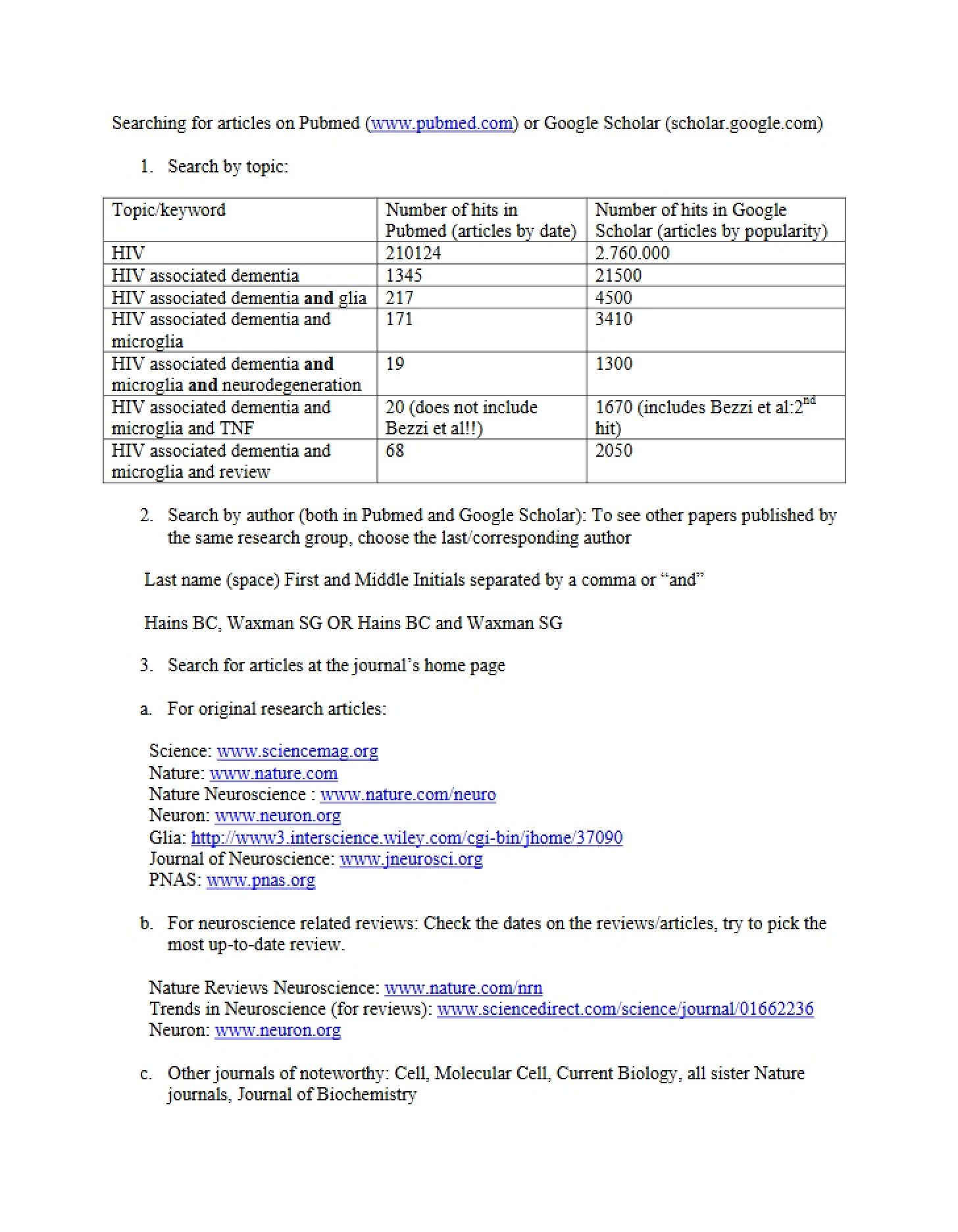 Guide for Course Study