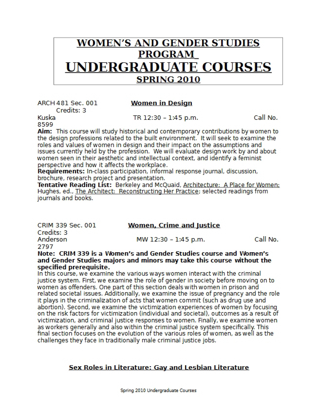 Syllabus Overview